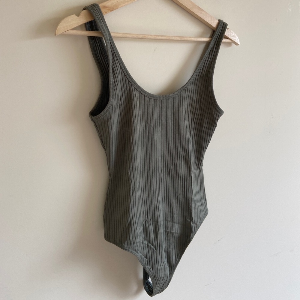Wilfred Leila Ribbed Bodysuit Sage Green